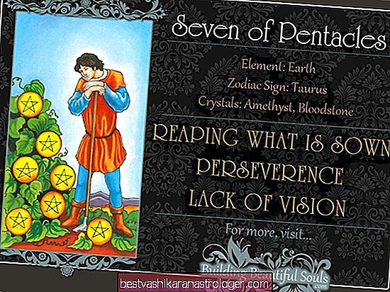 Seven of Pentacle Tarot Card og dets betydning